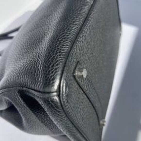 Authentic Hermes Birkin 35 Black Togo Leather Handbag With Palladium Hardware - Picture 9 of 16